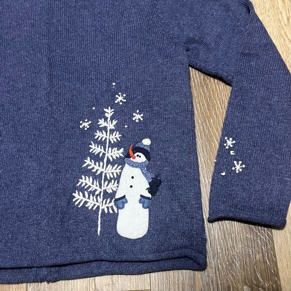 NWT Vtg Croft & Barrow Christmas Knit Cardigan Sweater Full Zip Sz Small Snowman - Picture 4 of 7